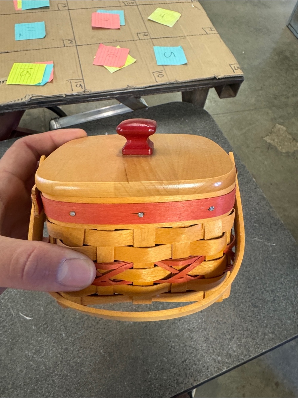 Longaberger Handwoven Basket Small With Plastic Divider